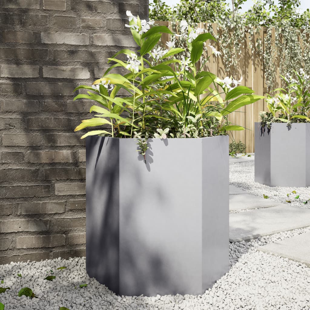 Jardineras Hexagonales Acero Desgastado