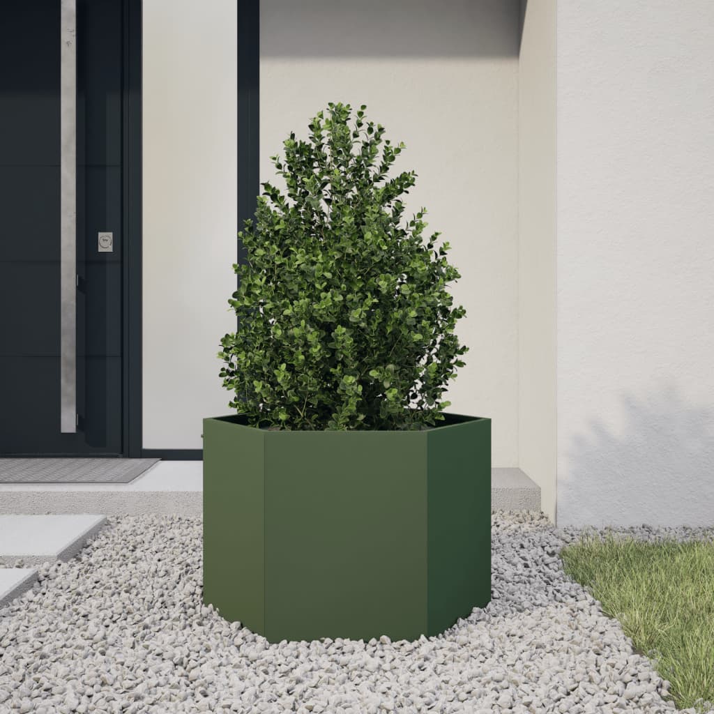 Jardineras Hexagonales Acero Desgastado