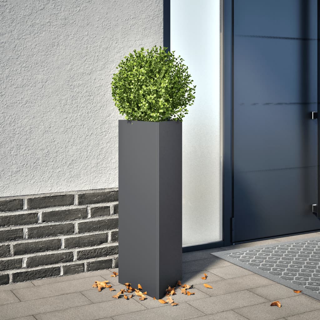 Jardineras Triangulares 2 Uds Acero Negro