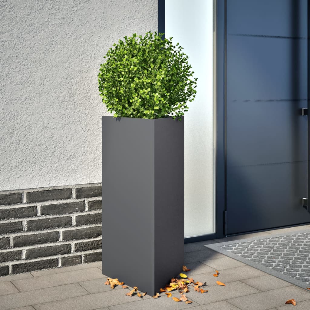 Jardineras Triangulares 2 Uds Acero Negro