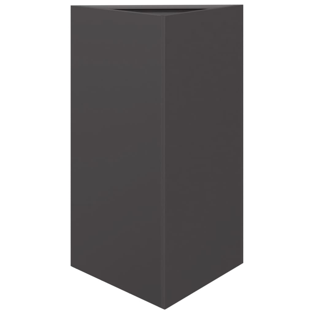Jardineras Triangulares 2 Uds Acero Negro