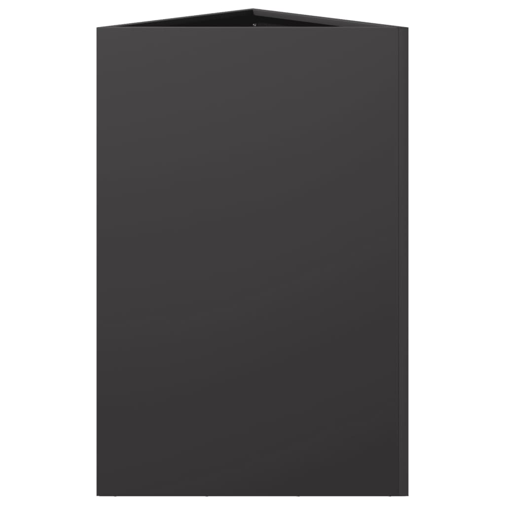 Jardineras Triangulares 2 Uds Acero Negro