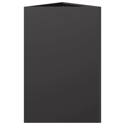Jardineras Triangulares 2 Uds Acero Negro