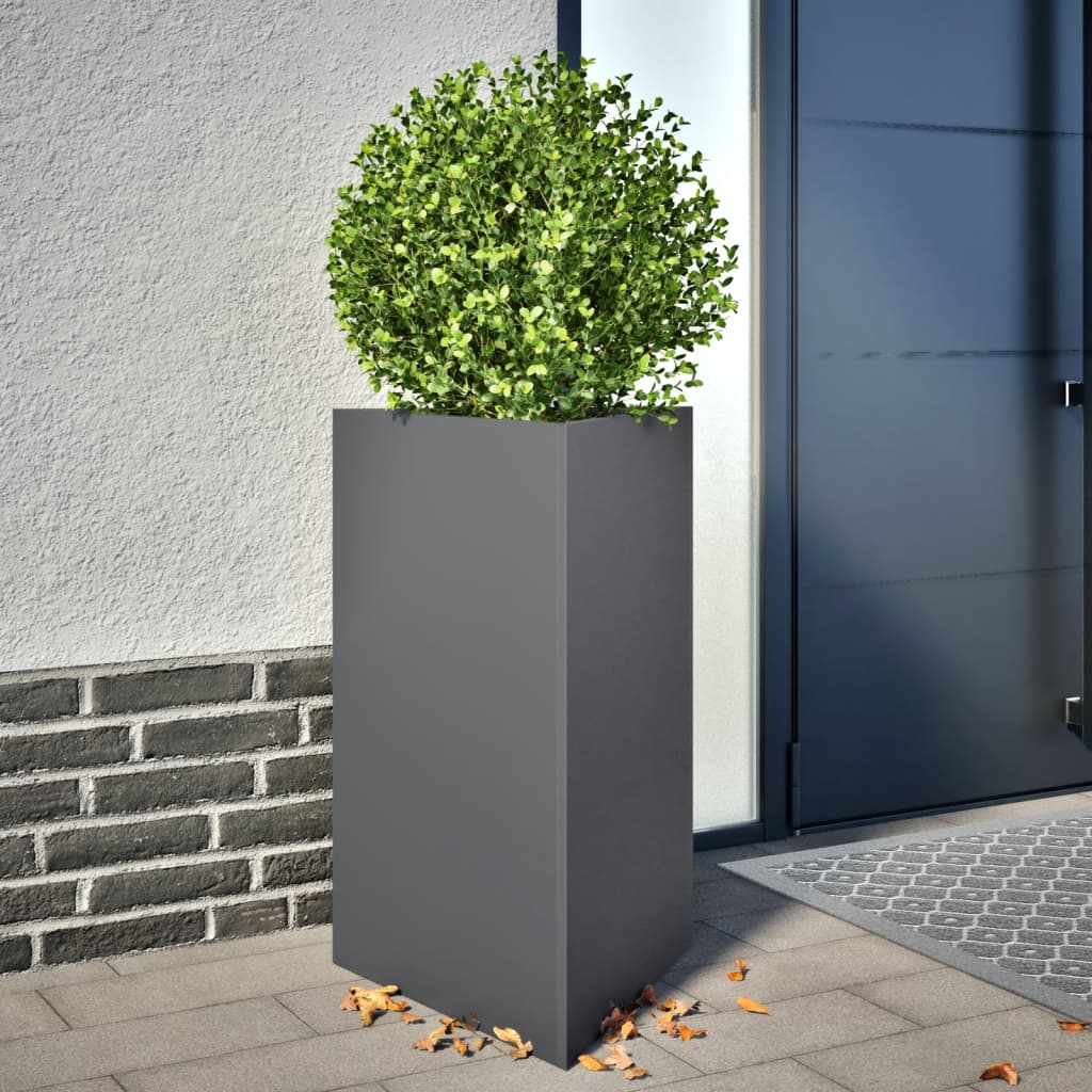 Jardineras Triangulares 2 Uds Acero Negro
