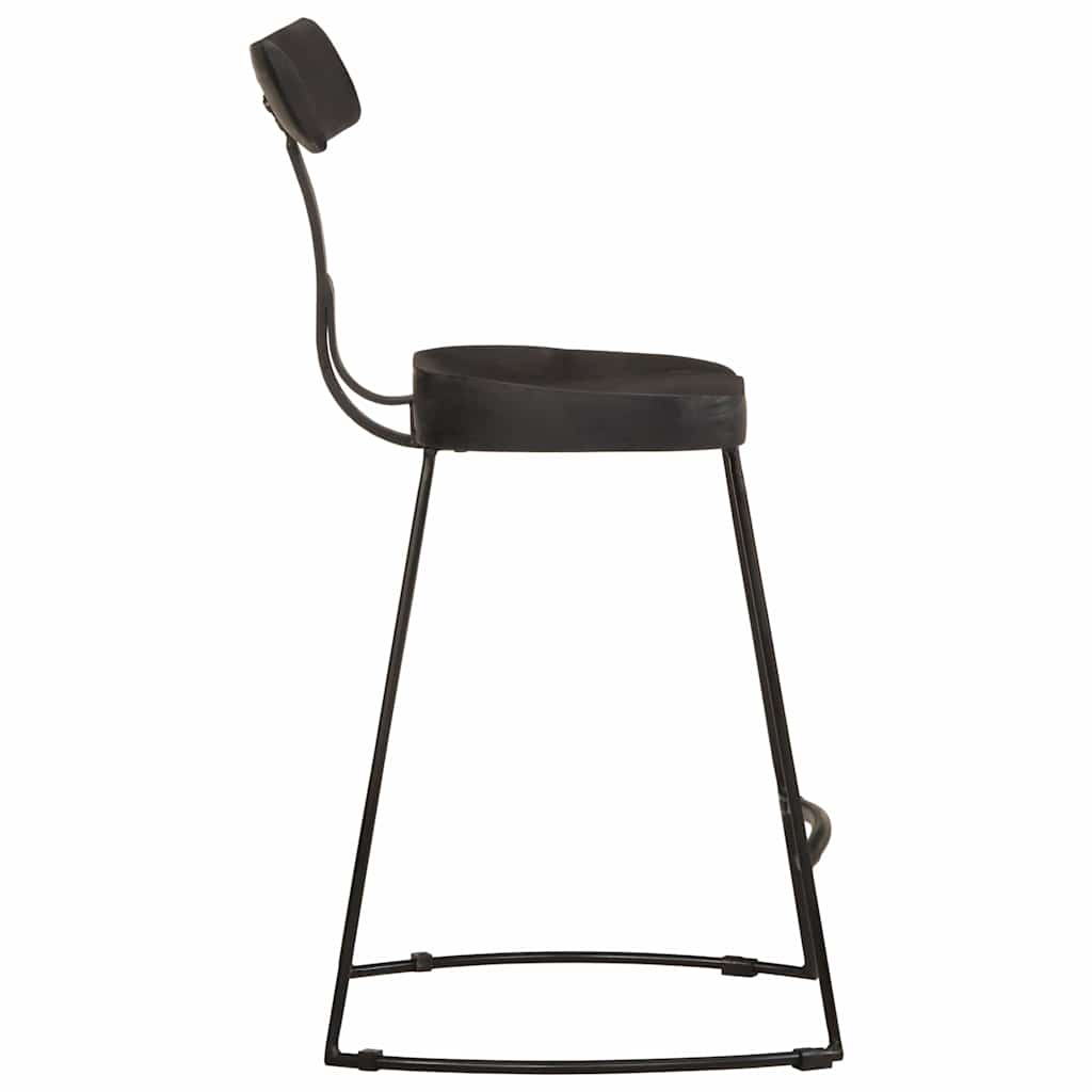 Taburetes De Barra 2 Uds Madera Maciza Mango