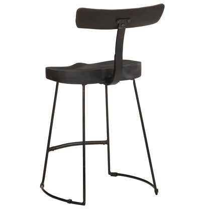 Taburetes De Barra 2 Uds Madera Maciza Mango