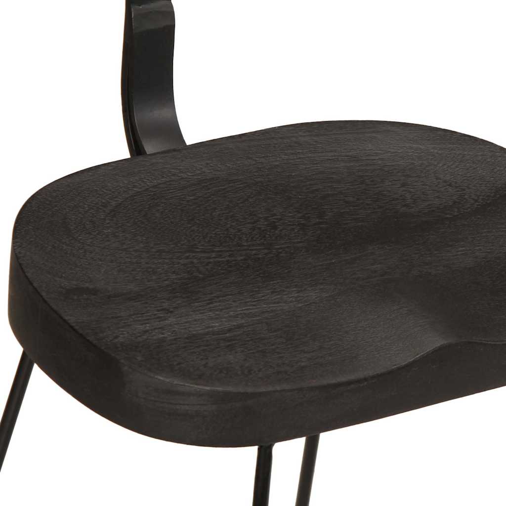 Taburetes De Barra 2 Uds Madera Maciza Mango