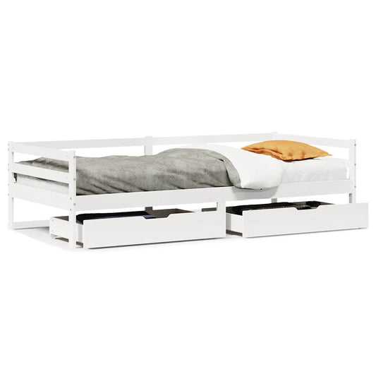 Sofá Cama Con Cajones Madera Maciza De Pino