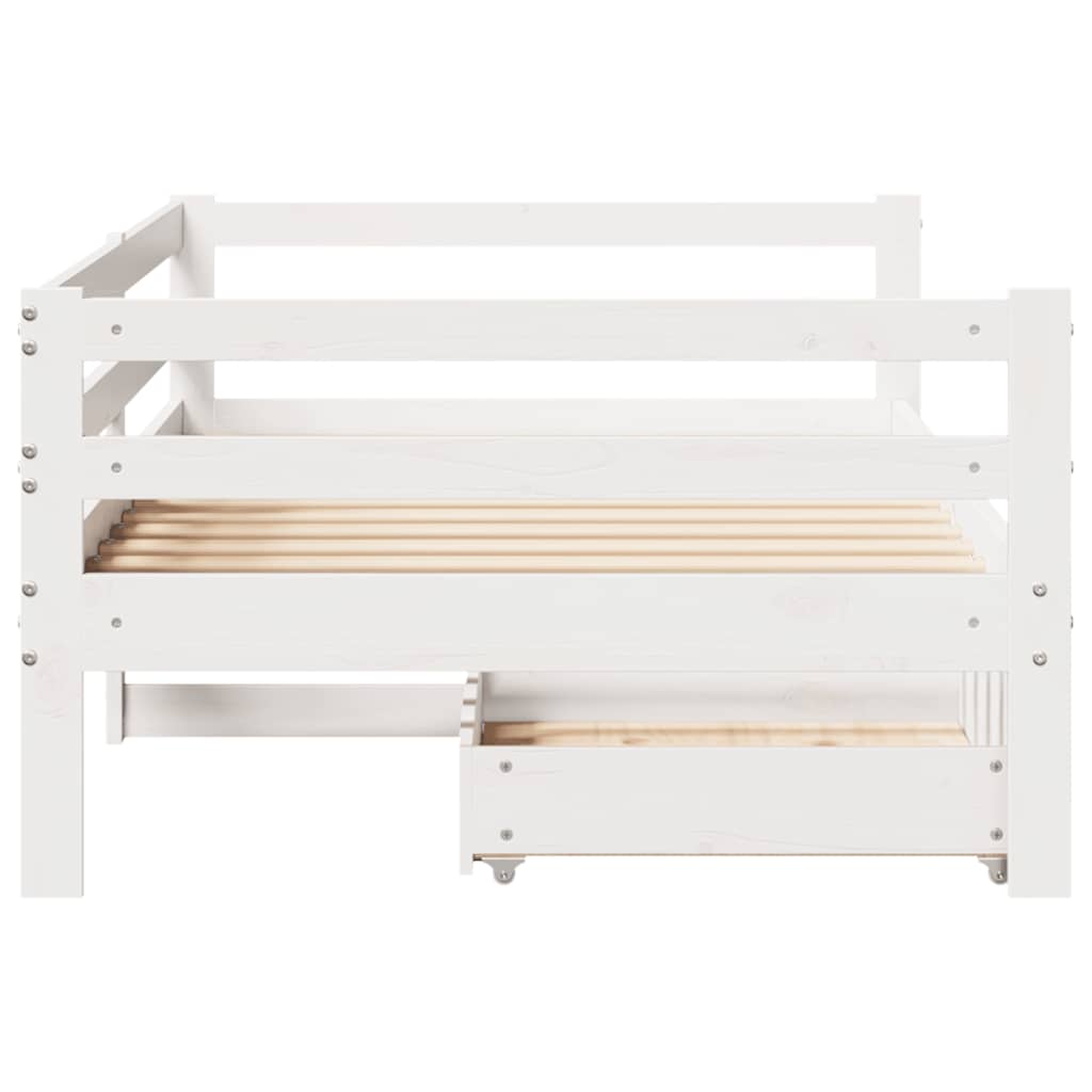 Sofá Cama Con Cajones Madera Maciza De Pino
