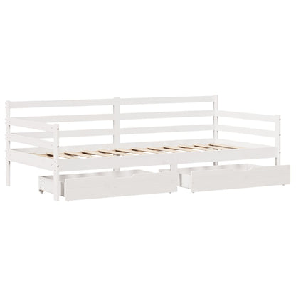 Sofá Cama Con Cajones Madera Maciza De Pino