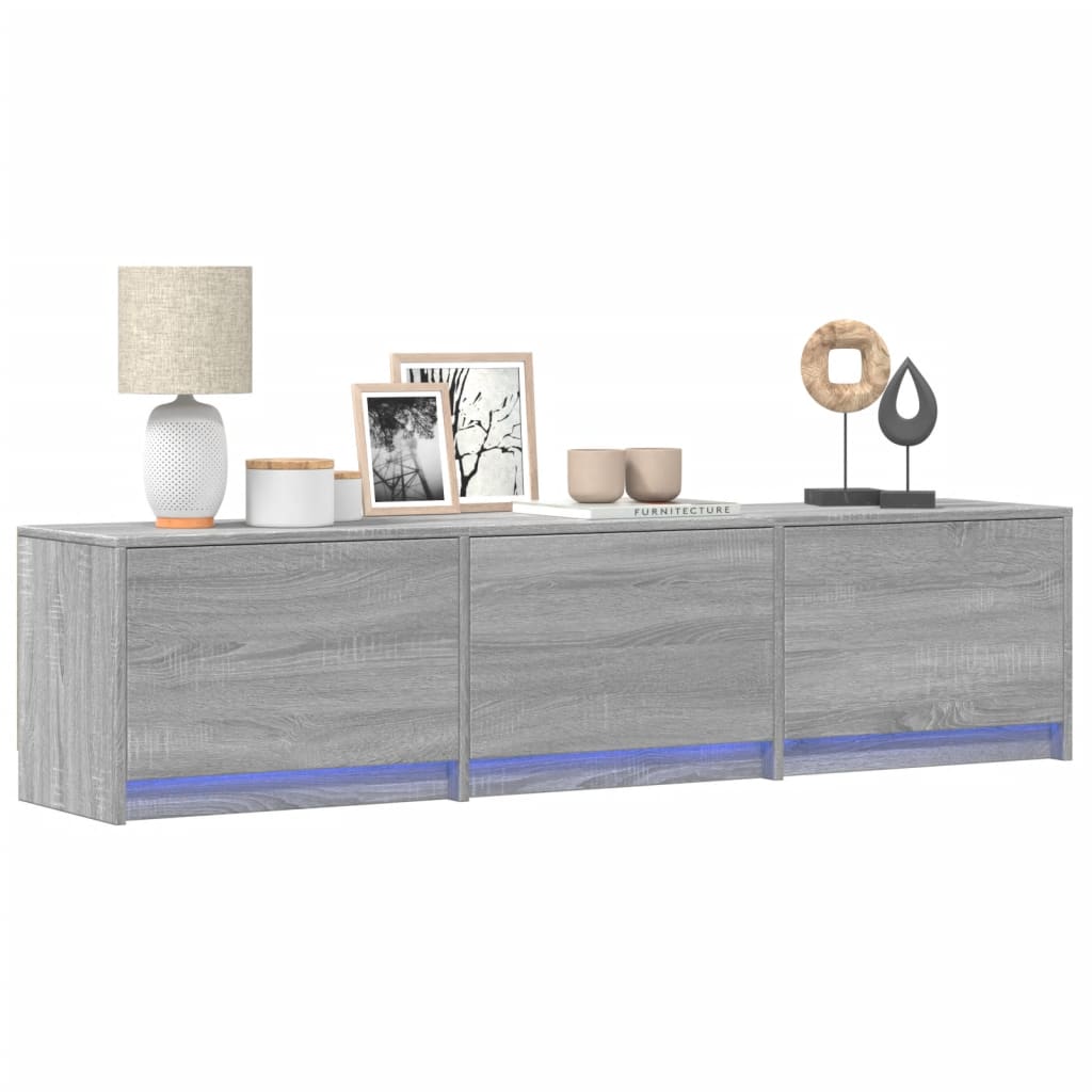 Mueble De Tv Con Led Con Led 165 X 34 X 40 Cm