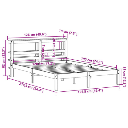 Estructura De Cama Sin Colchón Madera Maciza De Pino