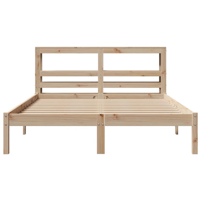 Estructura De Cama Sin Colchón Madera Maciza De Pino