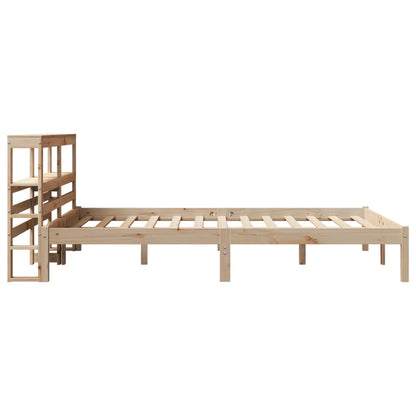 Estructura De Cama Sin Colchón Madera Maciza De Pino