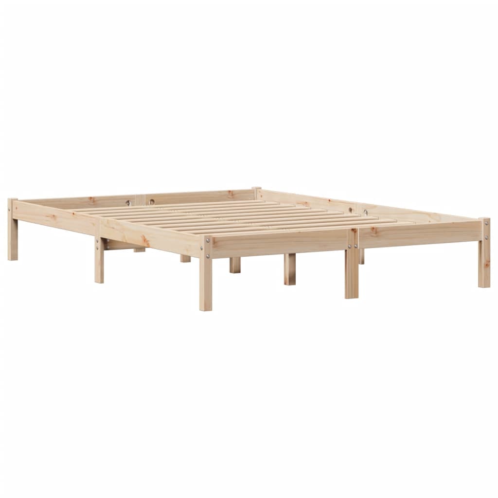 Estructura De Cama Sin Colchón Madera Maciza De Pino