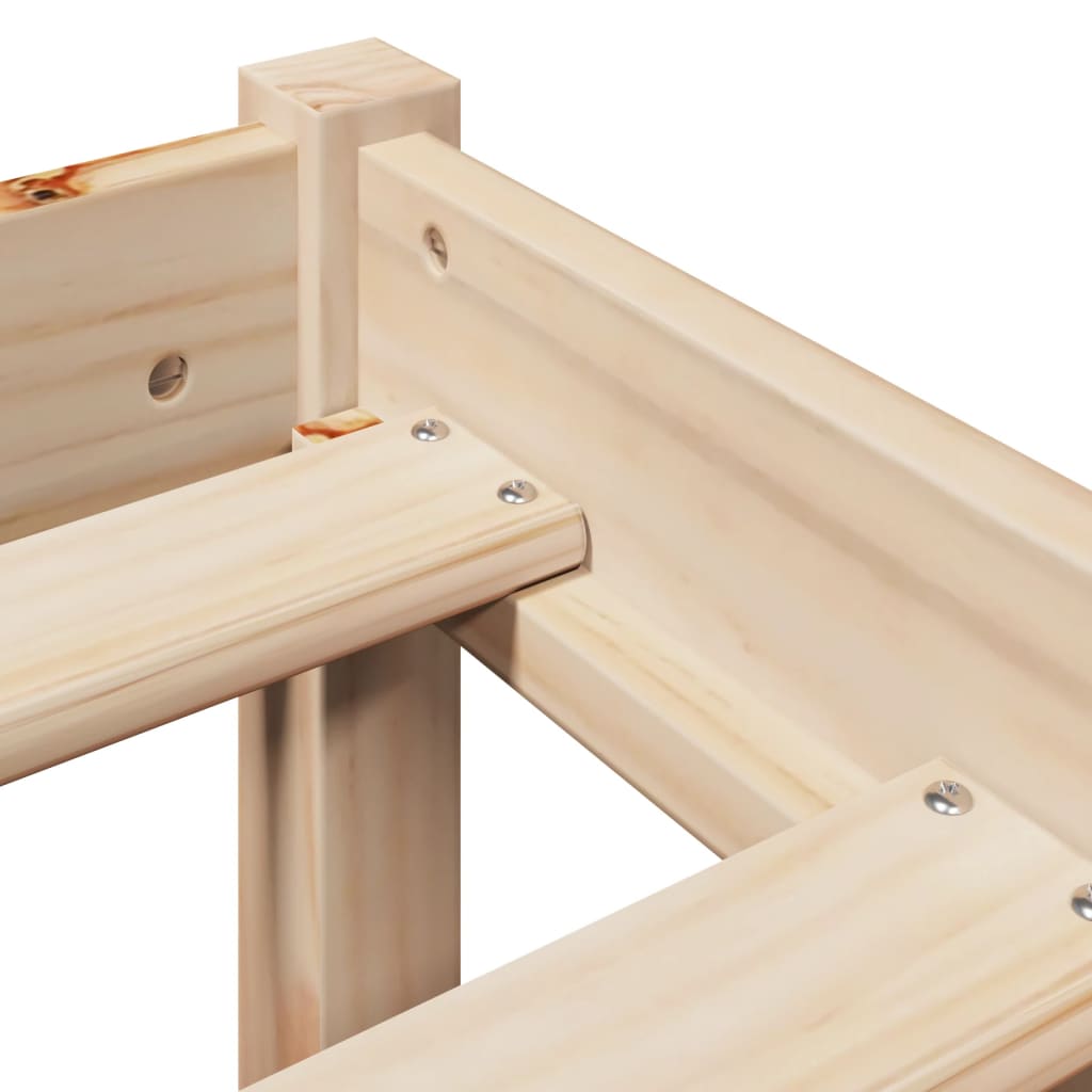 Estructura De Cama Sin Colchón Madera Maciza De Pino