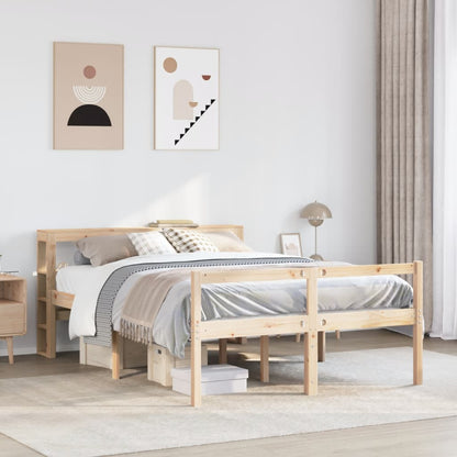 Estructura Cama Con Cabecero Madera Pino