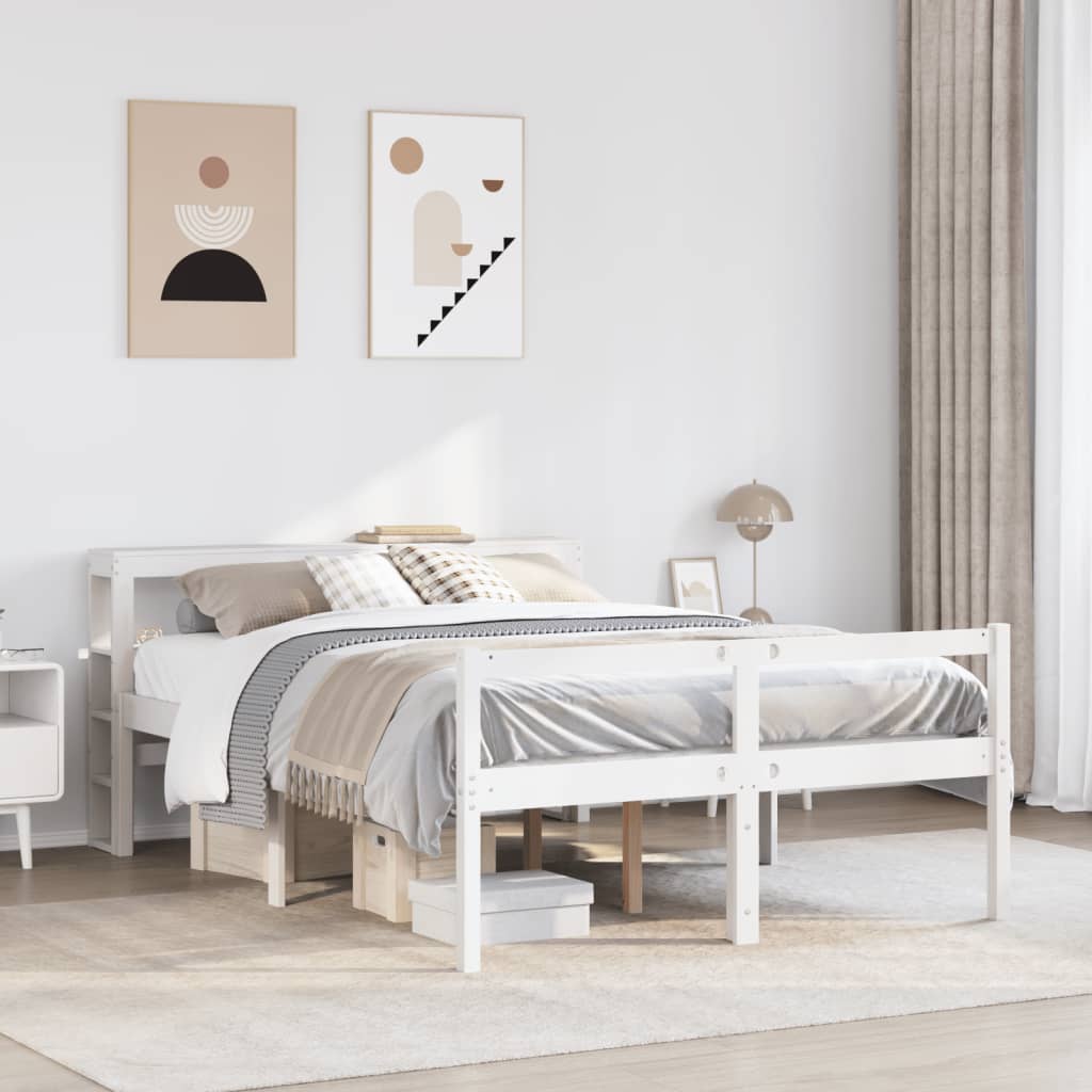 Estructura Cama Con Cabecero Madera Pino