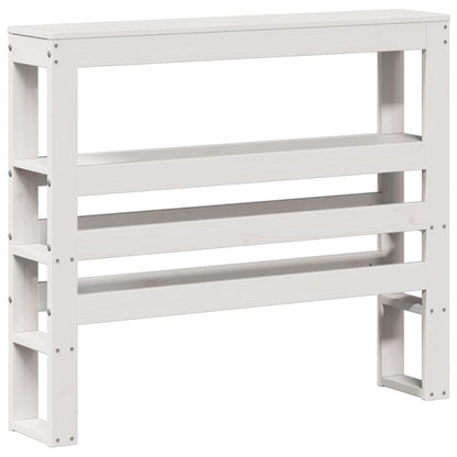 Estructura De Cama Sin Colchón Madera Maciza Blanca