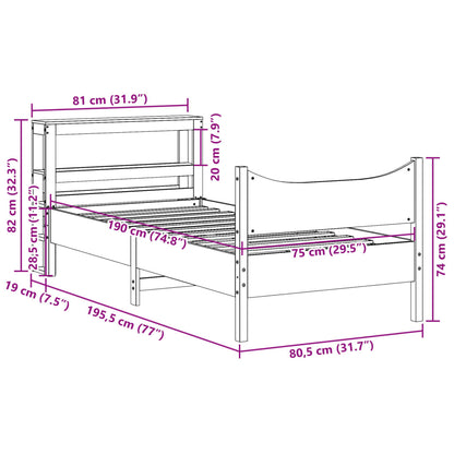 Estructura De Cama Con Cabecero Madera Pino