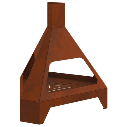 Hoguera Marrón 50 X 43 X 52 Cm Acero Autopatinable