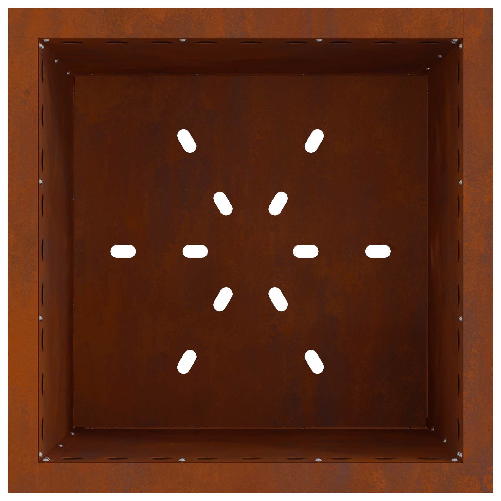 Hoguera Sin Humo Marrón 48 X 48 X 50 Cm Acero Autopatinable