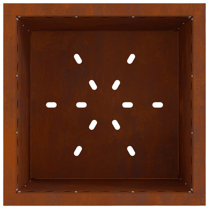 Hoguera Sin Humo Marrón 48 X 48 X 50 Cm Acero Autopatinable