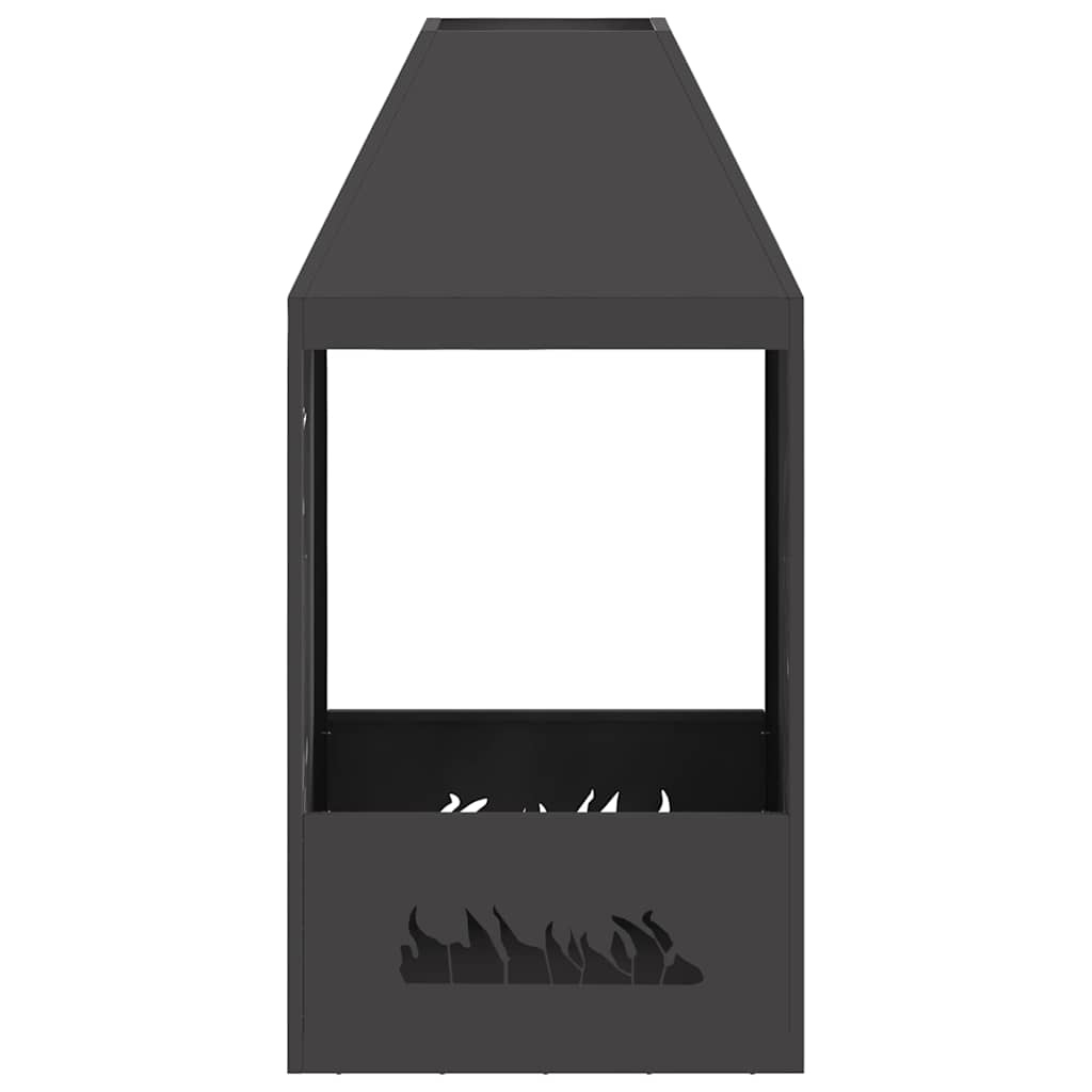 Hoguera Negro 50 X 50 X 100 Cm Acero