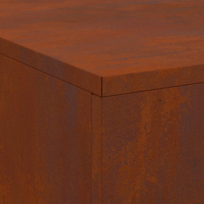 Hoguera Marrón 100 X 100 X 30 Cm Acero Autopatinable