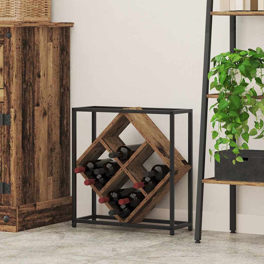 Estante De Vino 16 Botellas Madera De Ingeniería