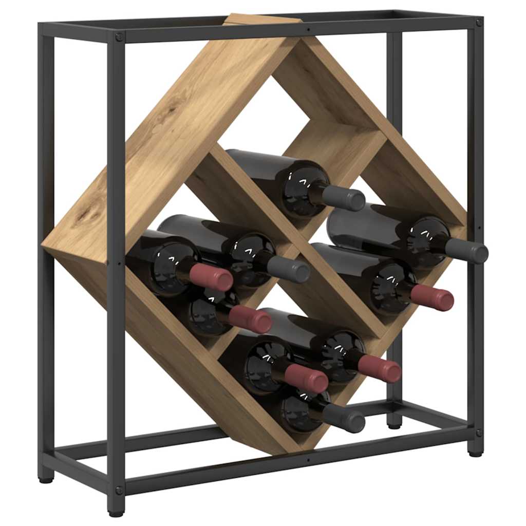 Estante De Vino 16 Botellas Madera De Ingeniería