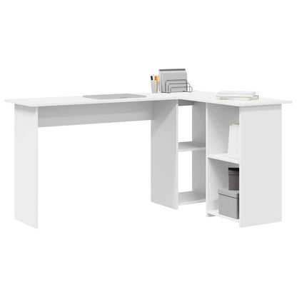 Escritorio Con Estante 142 X 102 X 73 Cm Madera De Ingeniería