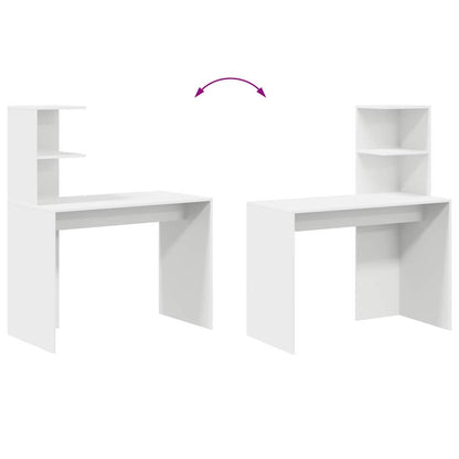 Escritorio Con Estante 102 X 50 X 124 Cm Madera De Ingeniería