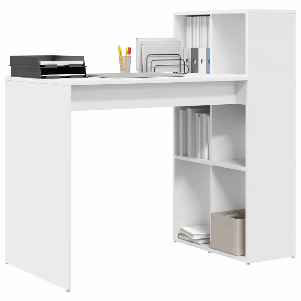 Escritorio Con Estante 108 X 55 X 103.5 Cm Madera De Ingeniería