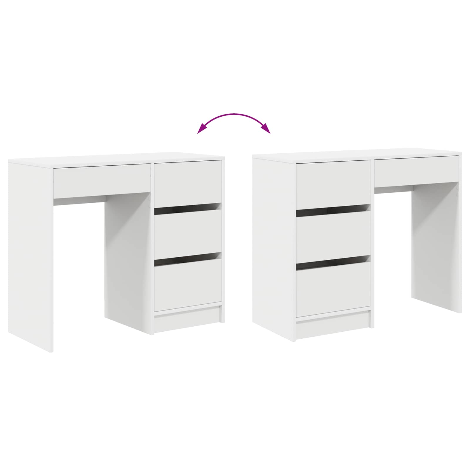 Escritorio Con Cajón 90 X 37.5 X 75 Cm Madera De Ingeniería