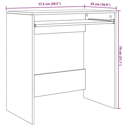 Escritorio Con Cajón 77.5 X 43 X 79 Cm Madera De Ingeniería