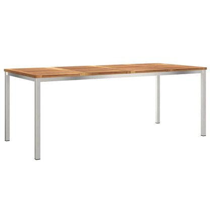Mesa De Comedor Sólida Y Acero Inoxidable