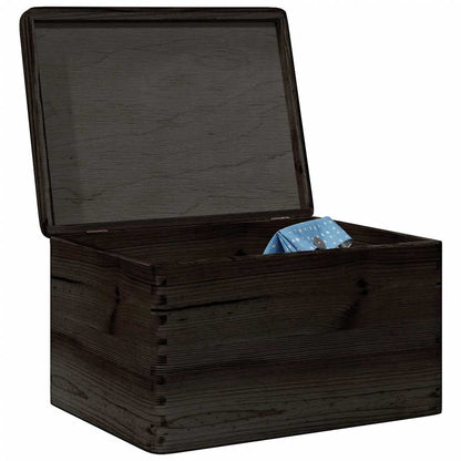 Caja De Madera Madera Maciza Pino Negra