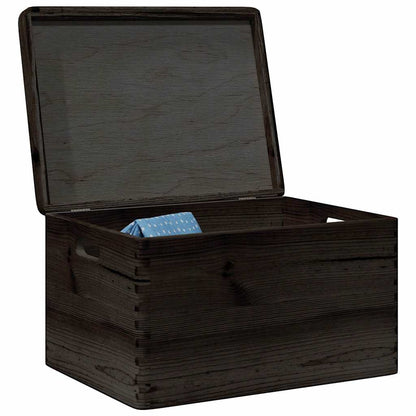Caja De Madera Madera Maciza Pino Negra