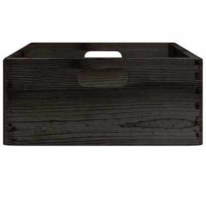 Caja De Madera Madera Maciza Pino Negra
