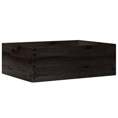 Caja De Madera Madera Maciza Pino Negra