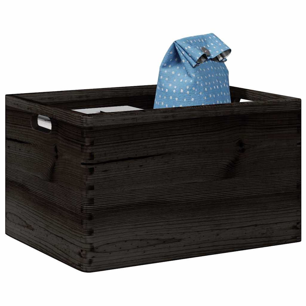 Caja De Madera Madera Maciza Pino Negra