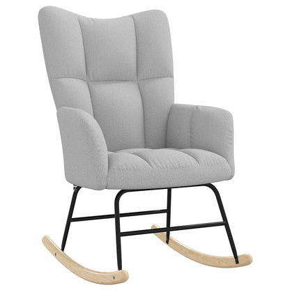 Silla Mecedora De Tela Gris Taupe