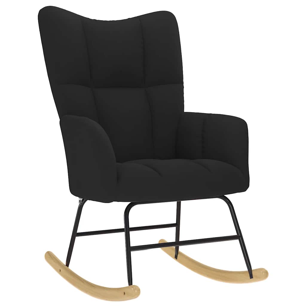 Silla Mecedora De Tela Gris Taupe