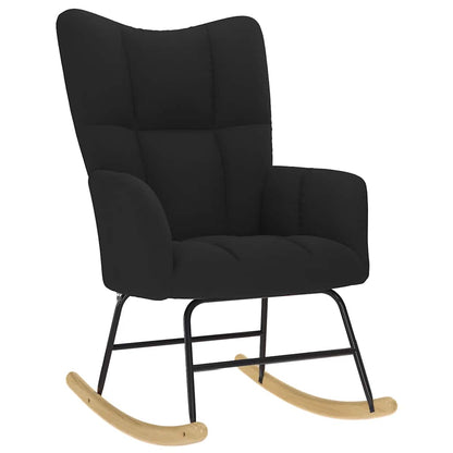 Silla Mecedora De Tela Gris Taupe