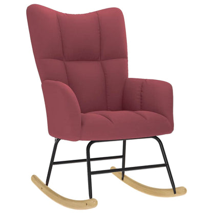 Silla Mecedora De Tela Gris Taupe