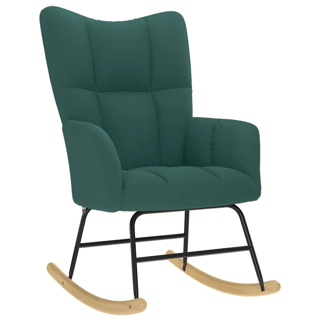 Silla Mecedora De Tela Gris Taupe