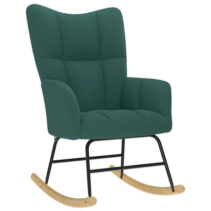 Silla Mecedora De Tela Gris Taupe