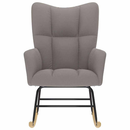 Silla Mecedora De Tela Gris Taupe