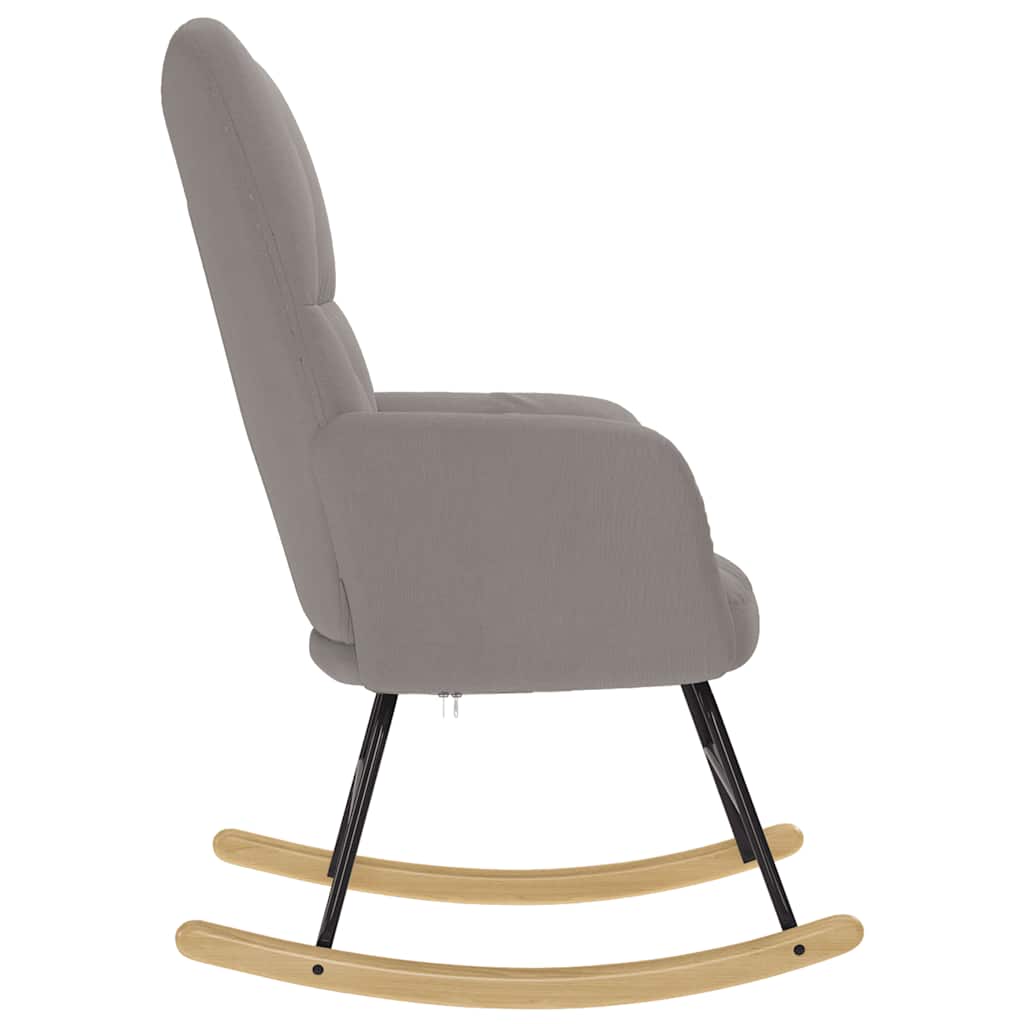 Silla Mecedora De Tela Gris Taupe